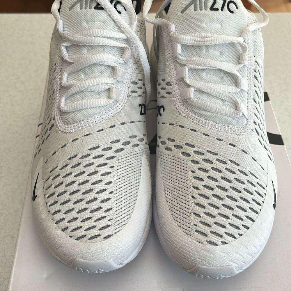 Nike Air Max 270 White Black Athletic Shoes